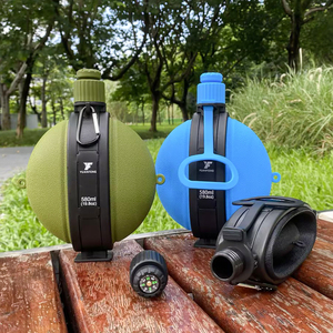 Bouteille d'eau pliable en silicone 580 ml avec boussole de randonnée, tasse souple en silicone peu encombrante - Product Image 3