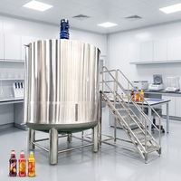Cuve de mélange industrielle de haute qualité 4000L, cuve de stockage alimentaire, cuve de fermentation de bière avec agitateur mélangeur