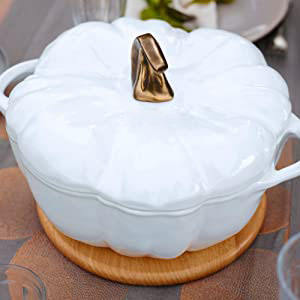 Four hollandais <span class=keywords><strong>en</strong></span> <span class=keywords><strong>fonte</strong></span> <span class=keywords><strong>en</strong></span> forme de citrouille de qualité supérieure Fourniture B2B Casserole émaillée ODM OEM pour marmite à ragoût d'Halloween - Product Image 6