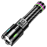 Linterna DE LUZ DE Flash POTENTE PROFESIONAL Super brillante 800 lúmenes USB C recargable con impermeable para linterna al aire libre