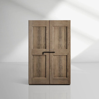Armoire haute de présentation Prestige Turro Living Oak, en bois rustique à 2 portes pour villa, armoires de classement, bibliothèques, meubles de rangement