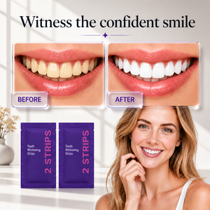 Usine de bandes blanchissantes pour les dents OEM ODM - Vente en gros de bandes blanchissantes pour les dents violettes en vrac, 21 paires, étiquette privée - Product Image 2