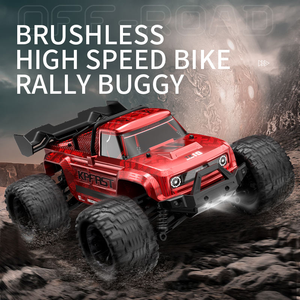 Voiture RC 55KM/H, <span class=keywords><strong>buggy</strong></span> de rallye haute vitesse sans balais, échelle <span class=keywords><strong>1</strong></span>/14, 2.4G 4WD avec lumières LED, télécommande 80M, câble USB en métal, cadeau d'anniversaire - Product Image 2