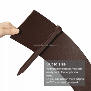 파기 플라스틱 테라스 보드 풍경 가장자리 코일 장식 잔디 장벽 12 앵커 스테이크와 정원 테두리 테두리 - Product Image 3