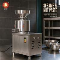 Moulin à sésame commercial 220V 3KW en acier inoxydable, machine à broyer les noix pour pâte d'arachide et de sésame