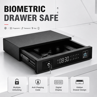 Coffre-fort intelligent pour arme à feu avec lecteur d'empreintes digitales biométrique, mot de passe, clé, application, accès rapide et rangement dissimulé
