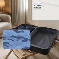 Nuevo bolso de ordenador portátil EVA con cremallera de mano de camuflaje azul protector personalizado funda dura de cuero para portátil funda de transporte