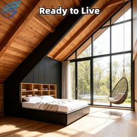 Maison préfabriquée moderne en structure acier avec chambre et salle de bain, entièrement meublée, maison modulaire pour villa familiale, appartement prêt à vivre