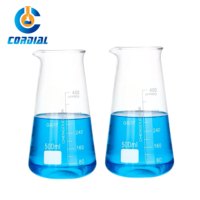 Bécher conique en verre borosilicate 3.3 CORDIAL 125/250/500 ml avec bec verseur pour usage en laboratoire