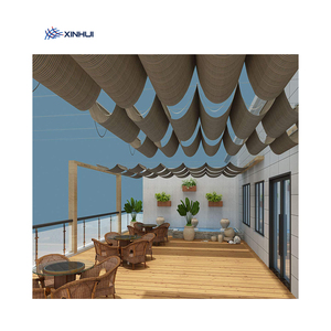 กันสาดบังแดดเวฟอัปเกรดสีน้ำตาล,สำหรับสวนไม้เลื้อยแบบพับเก็บได้กันสาด - Product Image 5