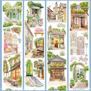 1 rollo de cinta manual Scrapbooking lluvia sonidos Green Castle Lush Campus Forest Station Tape - Product Image 3