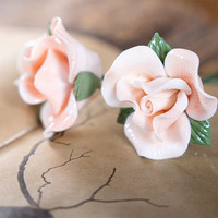 Bouquet de fleurs multicolores pour la Saint-Valentin, rose unique en céramique à texture de pétales bioniques, décoration à brancher
