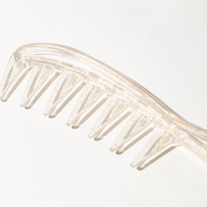 Peine de Dientes Anchos Playboy para Peinado, Grande, Dorado y Plateado Brillante, Clásico, para Adultos - Product Image 1