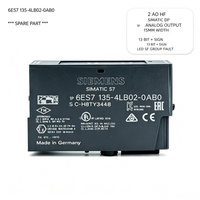 Module de sortie analogique Siemens PLC 6ES7135-4LB02-0AB0, 6ES7 135-4LB02-0AB0, module ET200S 2AO U HF, largeur 15 mm, temps de cycle 0,5 ms