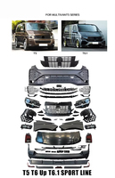 Kit de Carrocería Facelift Sportline Parachoques Parrilla Guardabarros Faro para VW Multivan T5 T6 hasta T6.1 Accesorios para Volkswagen Transporter