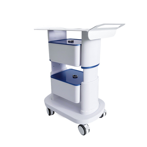 Nouvelle chariot de salon multifonctionnel moderne à double tiroir et 4 roues, chariot mobile pour instruments de beauté, rotation à 360 degrés, pour hôtel et restauration - Product Image 4