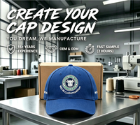 Op maat gemaakte 3D geborduurde logo baseballcap van gewassen katoen, gebogen klep, unisex, casual sportpet, gepersonaliseerd patroon
