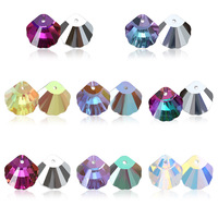 Boutons de manchette en verre cristal à trou unique de 16 mm, effet aurore irisé, placage coquille, accessoires en strass pour vêtements, les plus vendus