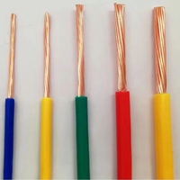 Fil électrique en cuivre nu BVR PVC, âme en cuivre BV/BVR 450/750V, 2,5mm, 4mm, 6mm, simple/gradué, pour usage domestique