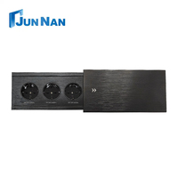 Interruptor de Pared Eléctrico con Control Remoto de Aleación de Aluminio, Enchufe Oculto Montado en Escritorio, Enchufe Deslizante de Datos y Energía para Mesa