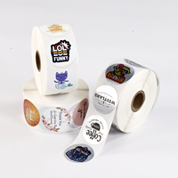 Autocollants Logo Personnalisés en Vinyle Imperméable en Rouleau – Impression d'Étiquettes Rondes pour l'Image de Marque des Produits
