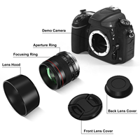 Objectif d'appareil photo à mise au point manuelle 85 mm F1.8, objectif portrait à grande ouverture plein format compatible avec Canon, Sony et Nikon