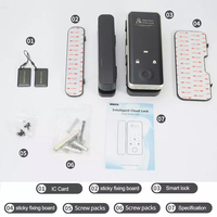 Serrure intelligente pour porte en verre WIFI Tuya Smart Biometric Fingerprint Digital Password Electronic Office Door Lock Drill Free