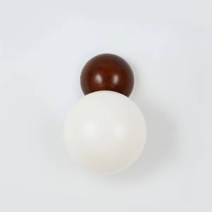 Lámpara de Pared Moderna Minimalista de Nogal Oscuro, Estilo Wabi-Sabi Retro, Luz LED de Fondo para Dormitorio Nórdico, Pasillo o Mesita de Noche - Product Image 5