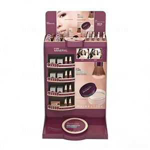 Made-to-Order Metal Floor <b>Display</b> <b>Racks</b> with Shelves for Cosmetics Custom Design Shop Furnitures Visual Merchandising Stand - Product Image 2