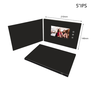 Carte de vœux vidéo compacte de 5 pouces, rechargeable, personnalisable, prend en charge les formats JPEG/<span class=keywords><strong>GIF</strong></span>/BMP MP3/MP4 pour l'immobilier/les associations caritatives/les commémorations de bébés - Product Image 2