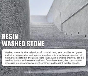 Piedra de lavado de resina con revestimiento líquido antiestático ecológico de alta gama, barril de 25kg para revestimiento de paredes interiores, entradas al aire libre, piscina - Product Image 4