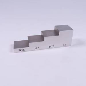 4-Stufen-UT-<span class=keywords><strong>Block</strong></span> 0,25-1 Zoll, 6063 Aluminium Prüfblock, Stufenkeil-Kalibrierblock gemäß ASTM E797 - Product Image 3