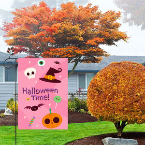 Bandera Vertical de arpillera de doble cara para decoración de jardín, producto promocional, feliz Halloween - Product Image 4