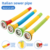 Tuyau de vidange linéaire cylindrique multicolore de style italien HJSJ pour éviers de serpillière, flexible, anti-odeur, avec filtre, tuyau de drainage personnalisé
