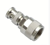 Adaptateur coaxial RF CYXS N/BNC-JJG1 Mâle-Mâle 50Ω DC-18GHz, Contacts plaqués or, Faible VSWR, Acier inoxydable, Type droit