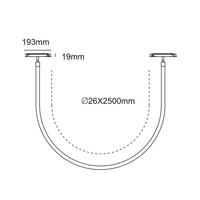 Barre lumineuse LED flexible en aluminium avec base GU10, design moderne, intensité réglable, suspension néon flexible