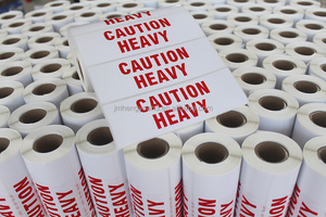 Tùy chỉnh 3x2 3x1 inch màu đỏ cảnh báo nhãn mã vạch xử lý với chăm sóc thận trọng nặng mong manh sticker cho vận chuyển - Product Image 5