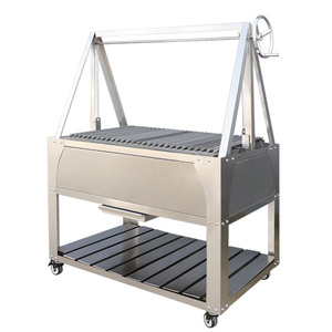 Adjustable Height Santa Maria Grill with Parrilla V Grate, Stainless Steel Patio <strong>BBQ</strong> for Outdoor - Product Image 4