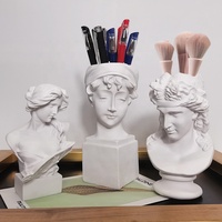 Prêt à expédier salon décoratif sculpture résine décoration vases dieu grec vases en résine pour la décoration intérieure