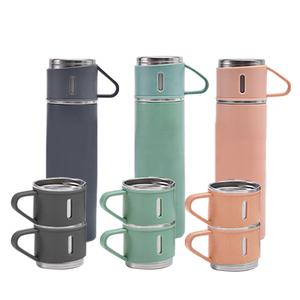 Premium 3pc Coffret Cadeau En Acier Inoxydable Double Paroi Isolé Sous Vide <span class=keywords><strong>Thermos</strong></span> Flacon 500ML Sans BPA Étanche Sport Bouteille D'eau - Product Image 1
