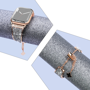 <span class=keywords><strong>Bracelet</strong></span> en diamant paillettes habillées femmes <span class=keywords><strong>bracelet</strong></span> en métal bande de mode pour <span class=keywords><strong>Apple</strong></span> <span class=keywords><strong>Watch</strong></span> ultra 49mm iWatch série <span class=keywords><strong>8</strong></span> 7 SE 3 41/45mm 40/44mm - Product Image 4