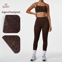 Nouveaux produits 2026 Ensemble de leggings et soutien-gorge personnalisé à imprimé tête de léopard Vêtements de sport pour femmes Ensemble de vêtements de yoga pour femmes Équipement de sport