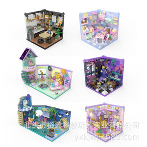 Yuxin Mini Kitchen Building Blocks 200-400 pièces Jouet éducatif DIY pour enfants de 4 à 6 ans - Product Image 4