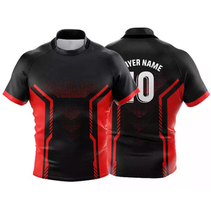 Camiseta de rugby 100% poliéster, transpirable, antibacteriana, para entrenamiento y práctica. - Product Image 3