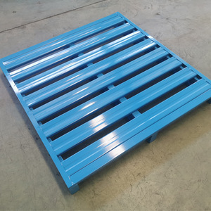 พาเลทโลหะแบบหนาพิเศษ 1200x1200x150 มม. แบบเข้าได้สี่ทาง เสริมแรงสองด้าน ผลิตจากเหล็ก Q235 สำหรับชั้นวางสินค้าในคลังสินค้า - Product Image 3