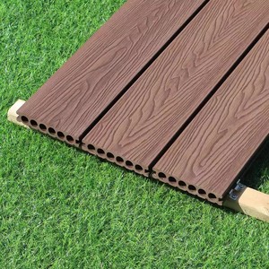 Plancher en bois composite imperméable 3D pour l'extérieur, revêtement de sol en bois composite, lames de terrasse en bois plastique - Product Image 3