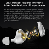 KZ Eldar Acoustics Écouteurs intra-auriculaires filaires HiFi avec un seul transducteur dynamique, accordement graphique HM, câble OFC anti-emmêlement, moniteur audio