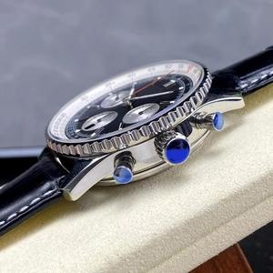 Reloj Deportivo de Aviación con Cronógrafo, Correa de Cuero, Resistente al Agua, Esfera Grande, Mecánico Automático, Nuevo - Product Image 3