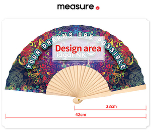 พัดพับมือถือสำหรับผู้หญิง พัดไม้สไตล์สเปนจีน พัดพับงานฝีมือวินเทจ - Product Image 5