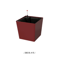 Jardinière en plastique, finition cuite, design carré, décoration de bureau et de maison. Comprend un trou de drainage pour l'auto-arrosage.